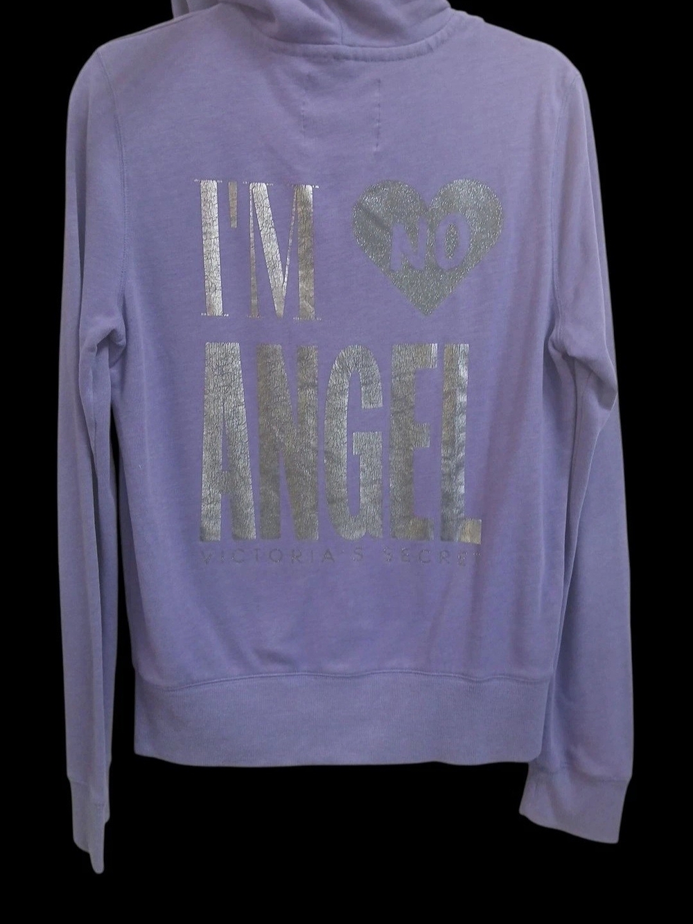 Victoria's Secret Supermodel Essentials "I'm No Angel" Zip Up Hoodie Vintage Y2K